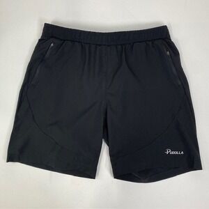 Pudolla Running Shorts Zip Pockets‎ Athletic Training Black XL